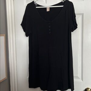 Smash + Tess Black Short Sleeve Tee Romper